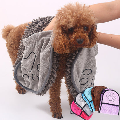 Dogs Cats Towels Super Absorbent Dog Bathrobe Microfiber Bath Towels Quick-Drying Cat Bath Towel For Pets