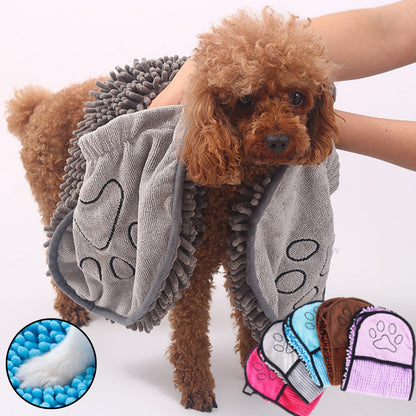 Dogs Cats Towels Super Absorbent Dog Bathrobe Microfiber Bath Towels Quick-Drying Cat Bath Towel For Pets